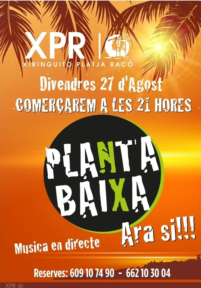 Concert de P`lanta Baixa al Xiringuito del Racó del Conill